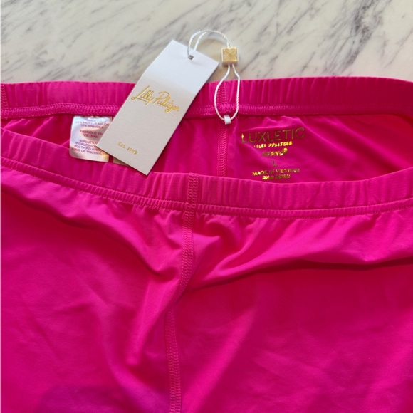 Lilly Pulitzer Alona Floral Luxletic Dress & Shorts Parigi Pink Large New Tags - Picture 12 of 12